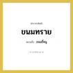 ขนมทราย หมายถึงอะไร?, คำราชาศัพท์ ขนมทราย หมายถึง ขนมขี้หนู