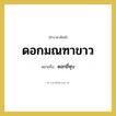 ดอกยี่หุบ คำราชาศัพท์คือ?, หมายถึง ดอกมณฑาขาว หมวดหมู่ สัตว์และเบ็ดเตล็ด หมวด สัตว์และเบ็ดเตล็ด