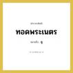ดู คำราชาศัพท์คือ?, หมายถึง ทอดพระเนตร หมวดหมู่ กริยา หมวด กริยา
