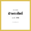 ฝ่ามือ คำราชาศัพท์คือ?, หมายถึง ฝ่าพระหัตถ์ หมวดหมู่ ร่างกาย หมวด ร่างกาย